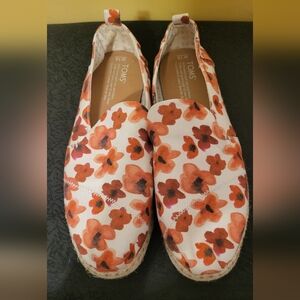 TOMS Women's Espadrilles - Red and White Floral